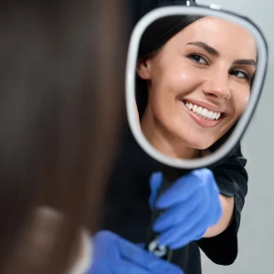 Teeth Whitening in El Paso showing a happy patient smiling after professional cosmetic dental treatment